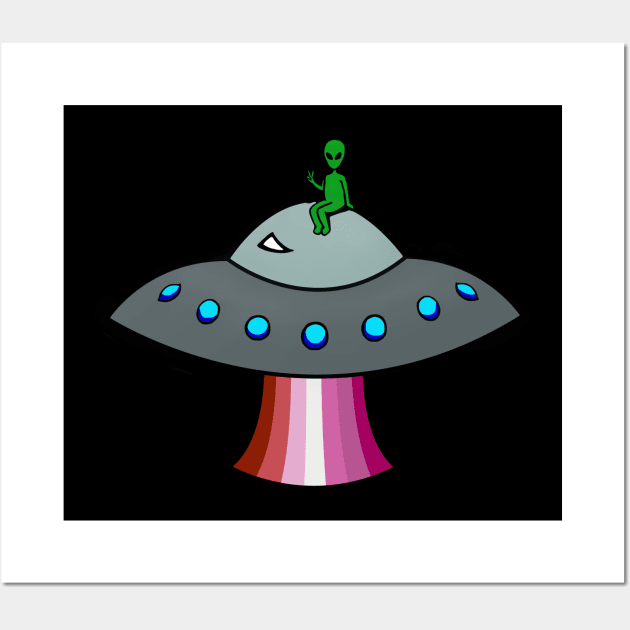 Lesbian Pride Alien Wall Art by MythicalPride